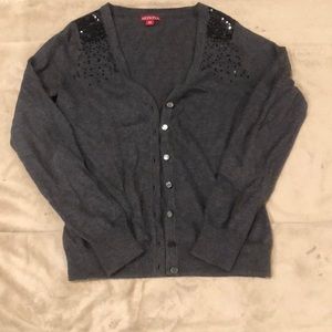 Sequin button sweater